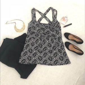 Black & White Crossback Top
